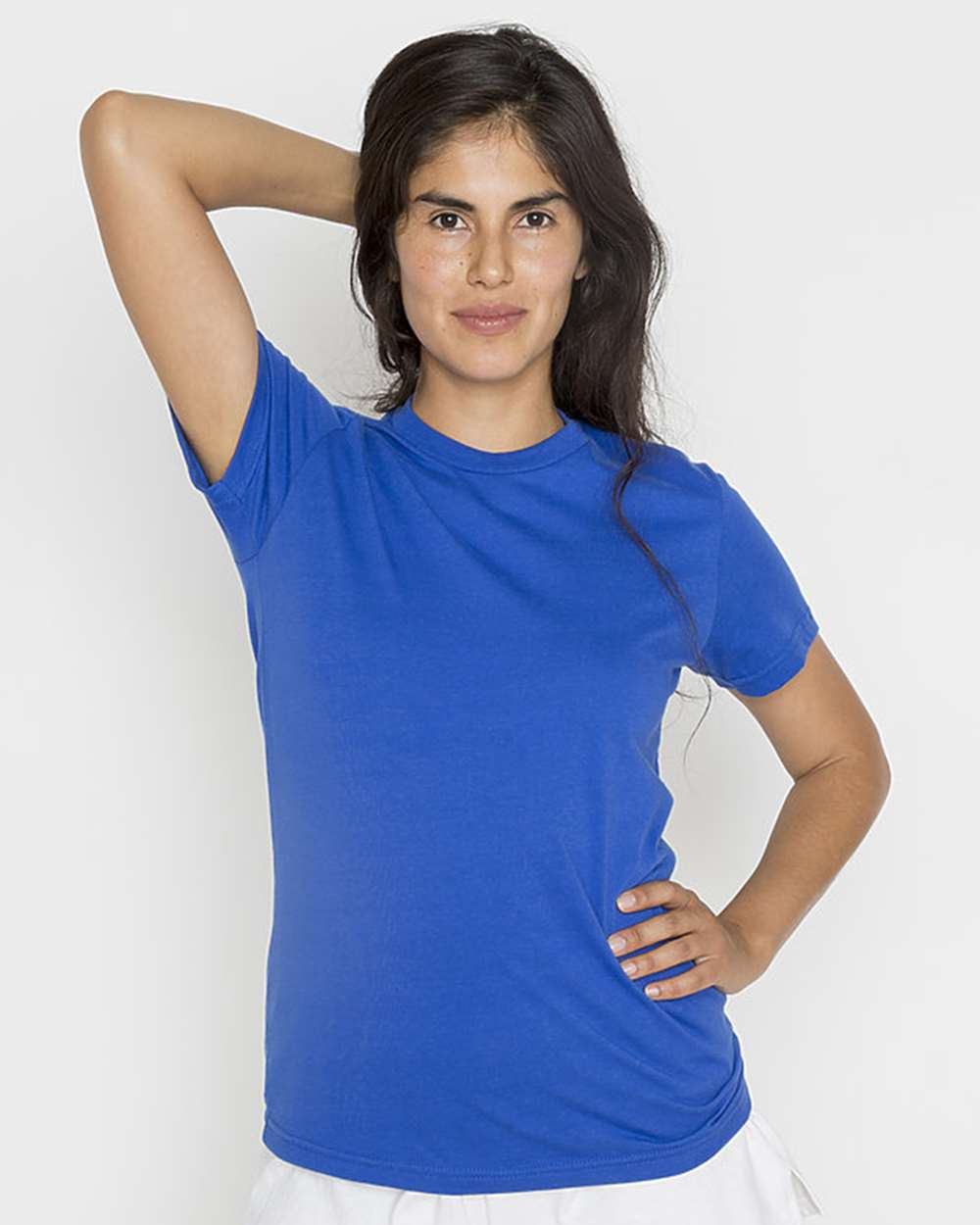Women's USA-Made Fine Jersey T-Shirt - OnModelFront - B10663753 - Royal