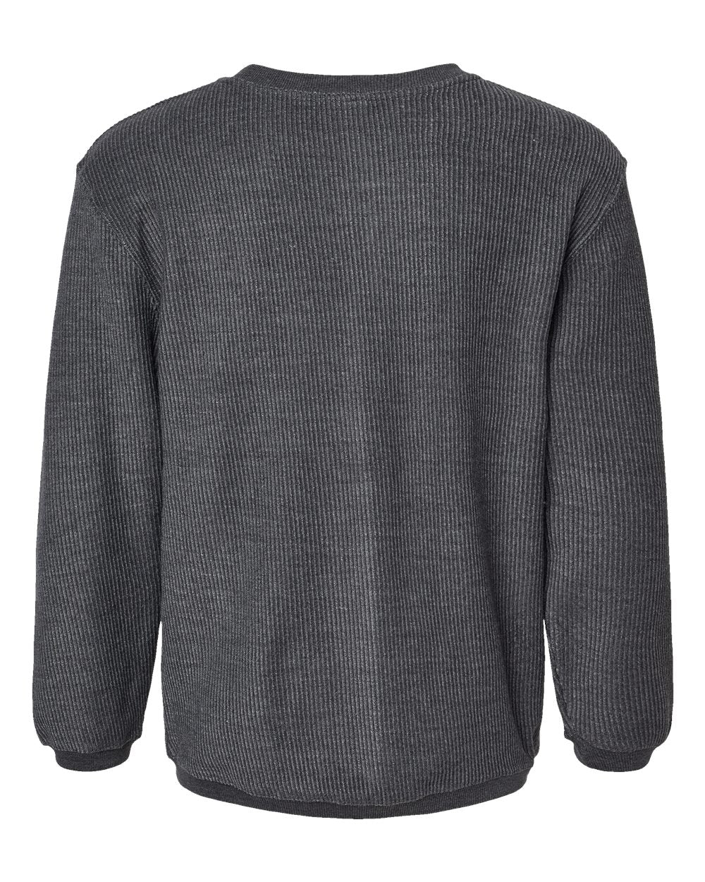 Unisex Corded Crewneck Sweatshirt - Back - B05952582 - Charcoal