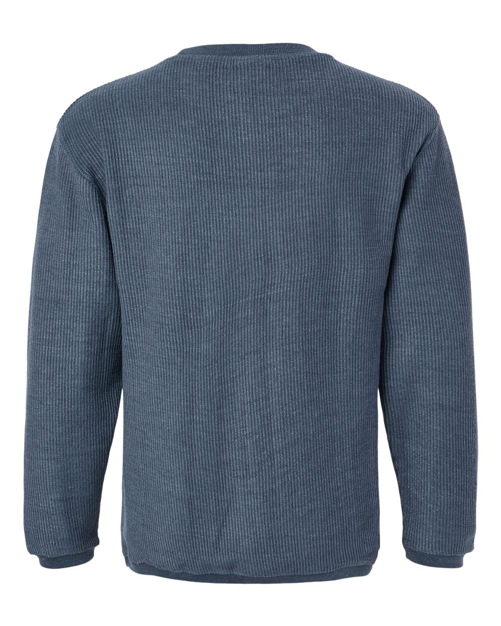 Unisex Corded Crewneck Sweatshirt - Back - B05952652 - Navy