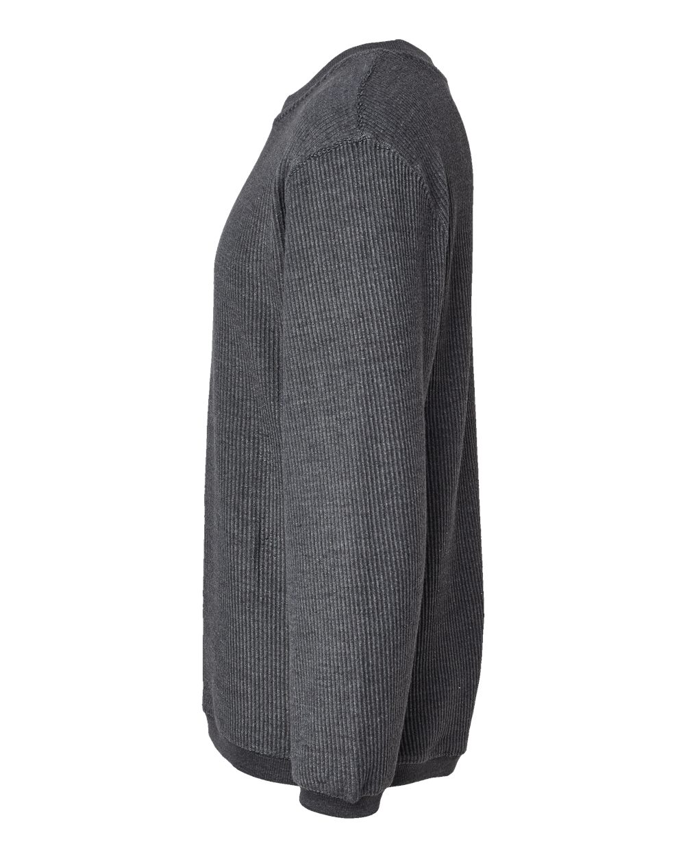 Unisex Corded Crewneck Sweatshirt - DirectSide - B05952582 - Charcoal