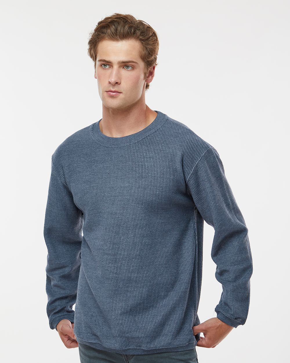 Unisex Corded Crewneck Sweatshirt - styleImage