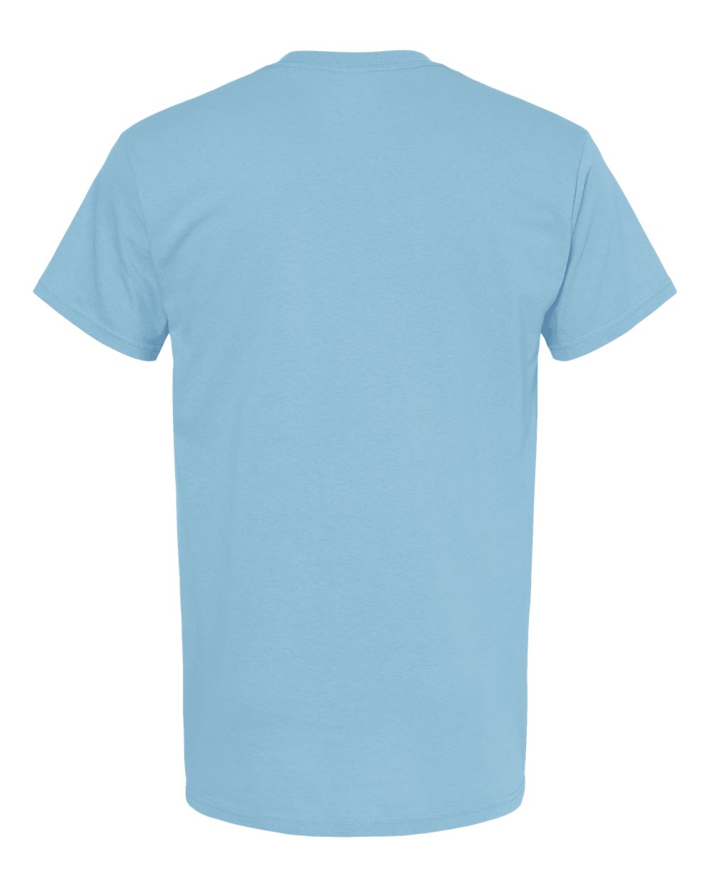 Men's Gold Soft Touch T-Shirt - Back - B01542253 - Light Blue