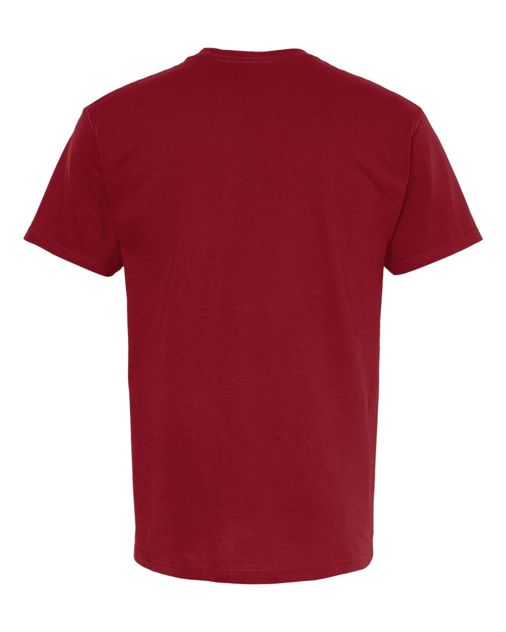 Men's Gold Soft Touch T-Shirt - Back - B01542523 - Cardinal Red