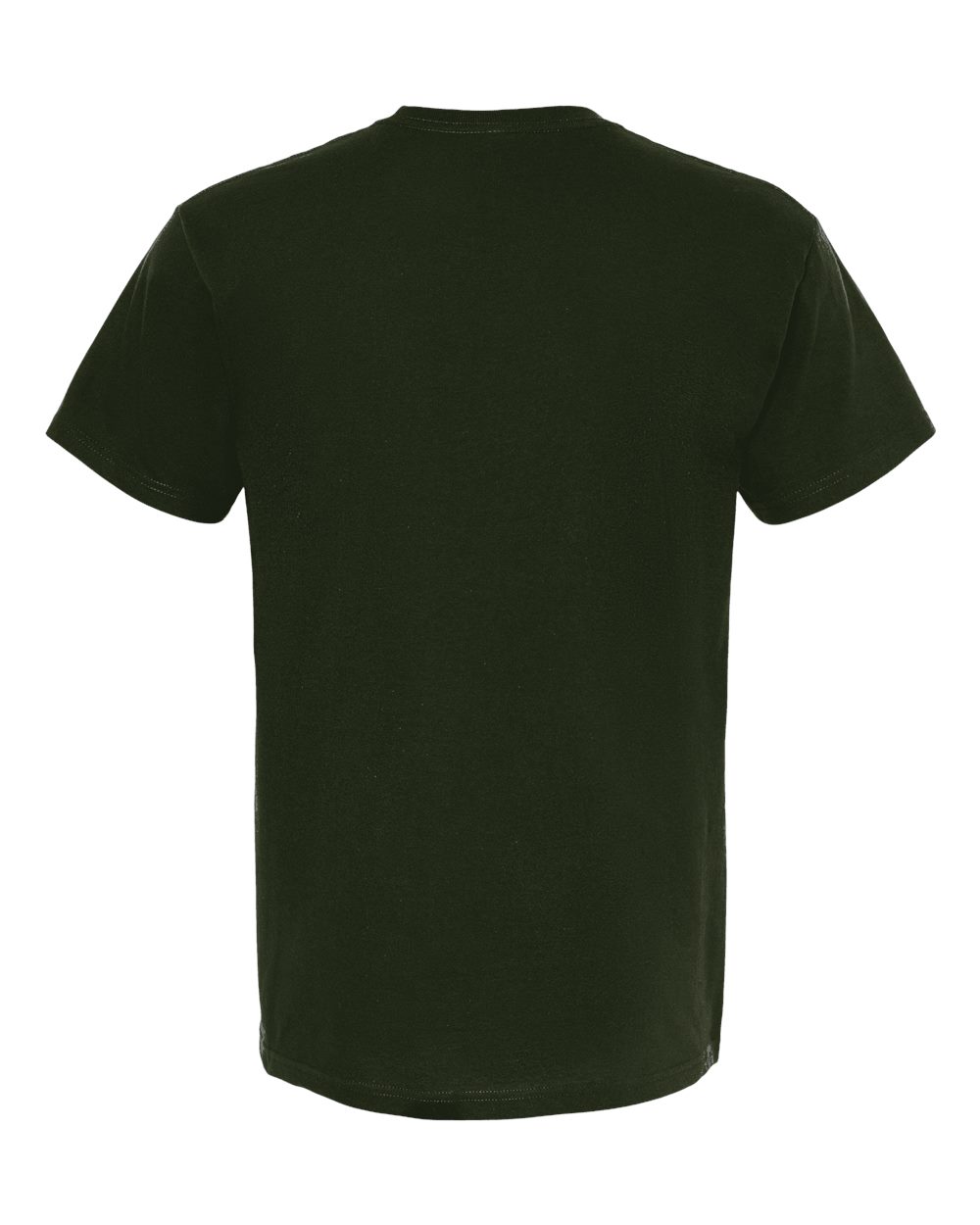 Men's Gold Soft Touch T-Shirt - Back - B01542543 - Forest Green