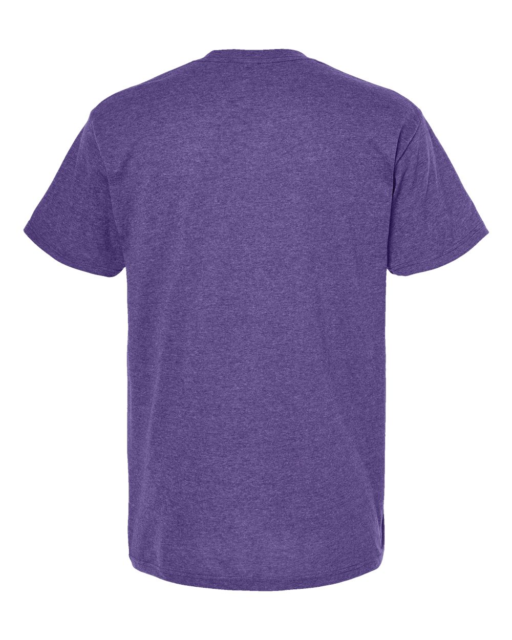 Men's Gold Soft Touch T-Shirt - Back - B01542643 - Heather Purple