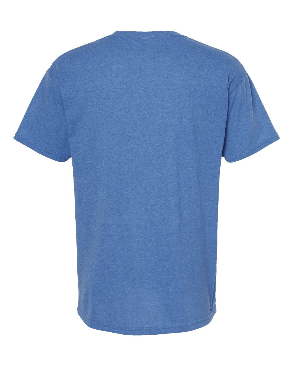 Men's Gold Soft Touch T-Shirt - Back - B01542763 - Heather Royal