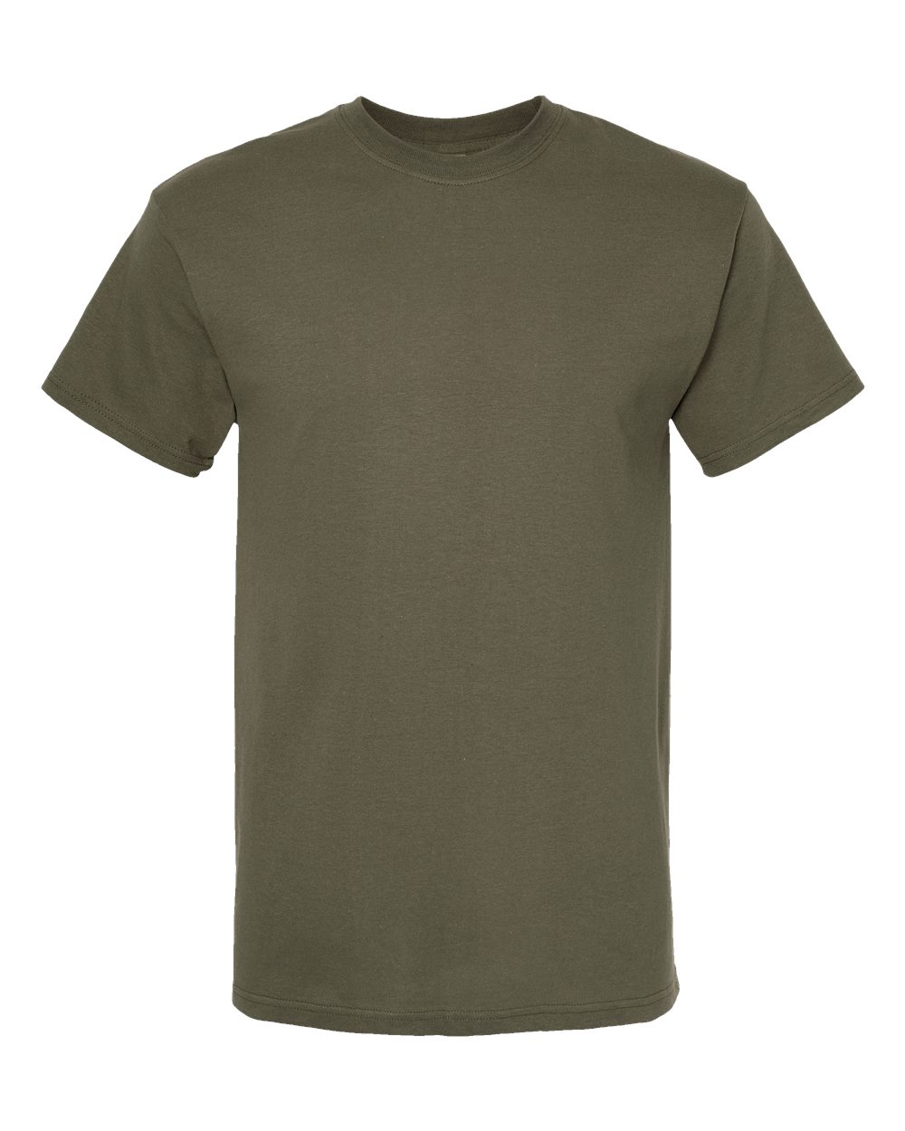 Men's Gold Soft Touch T-Shirt - Front - B01542063 - Military Green