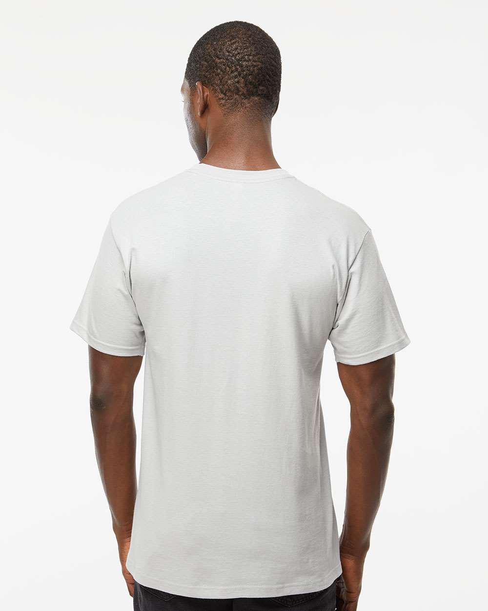 Men's Gold Soft Touch T-Shirt - OnModelBack - B01542153 - Platinum