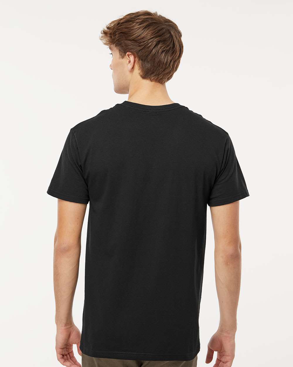 Men's Gold Soft Touch T-Shirt - OnModelBack - B01542502 - Black