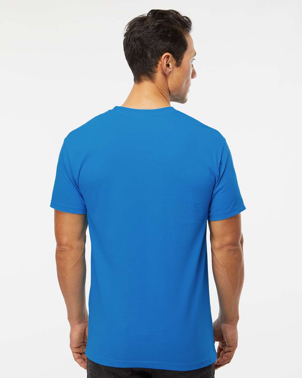 Men's Gold Soft Touch T-Shirt - OnModelBack - B01542813 - Ocean Blue