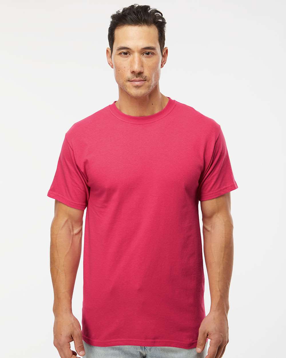 Men's Gold Soft Touch T-Shirt - OnModelFront - B01542693 - Heliconia