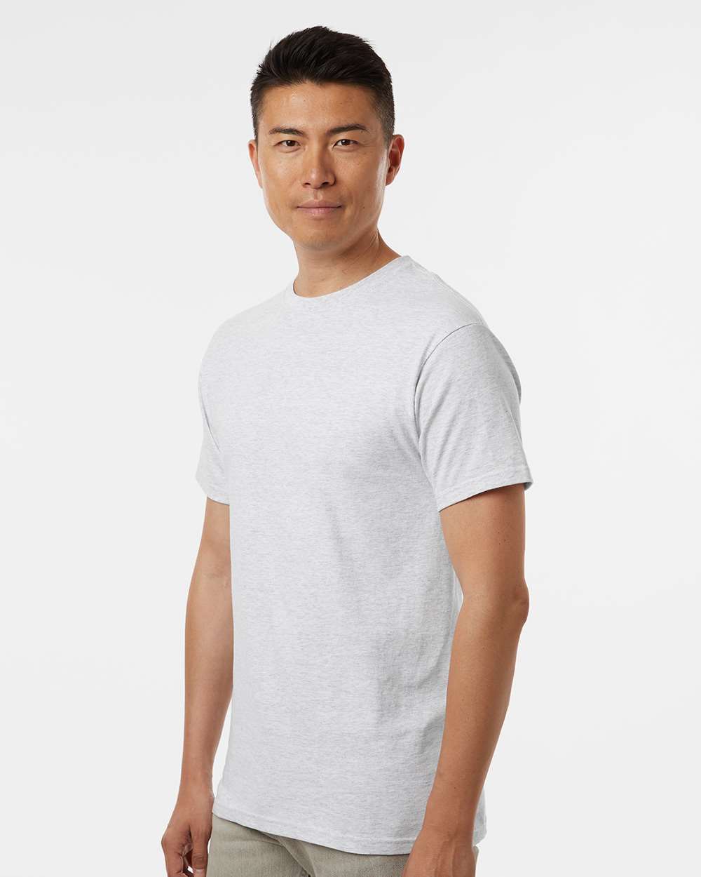 Men's Gold Soft Touch T-Shirt - OnModelSide - B01542073 - Ash