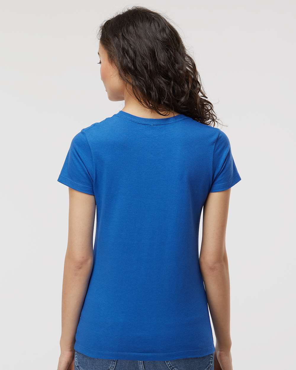 Women's Gold Soft Touch T-Shirt - OnModelBack - B01642752 - Royal