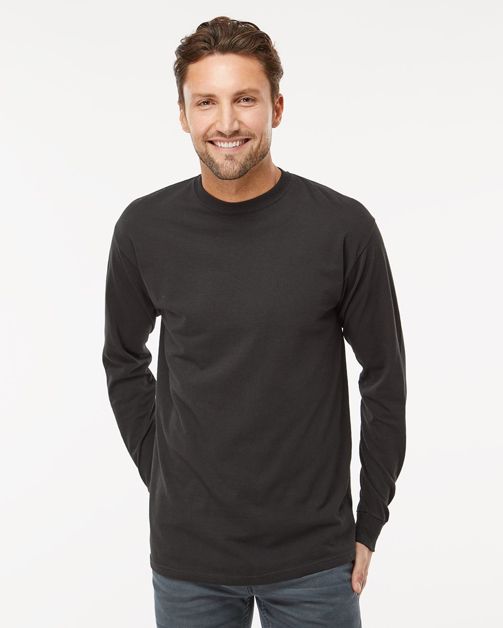 Unisex Gold Soft Touch Long Sleeve T-Shirt - styleImage