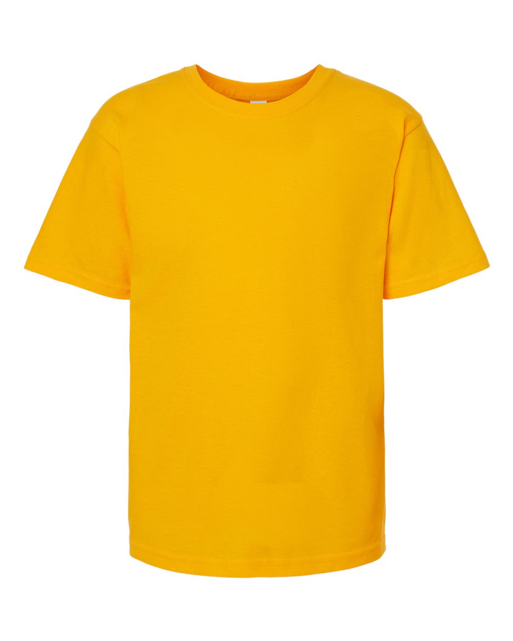 Youth Gold Soft Touch T-Shirt - Front - B01842972 - Gold