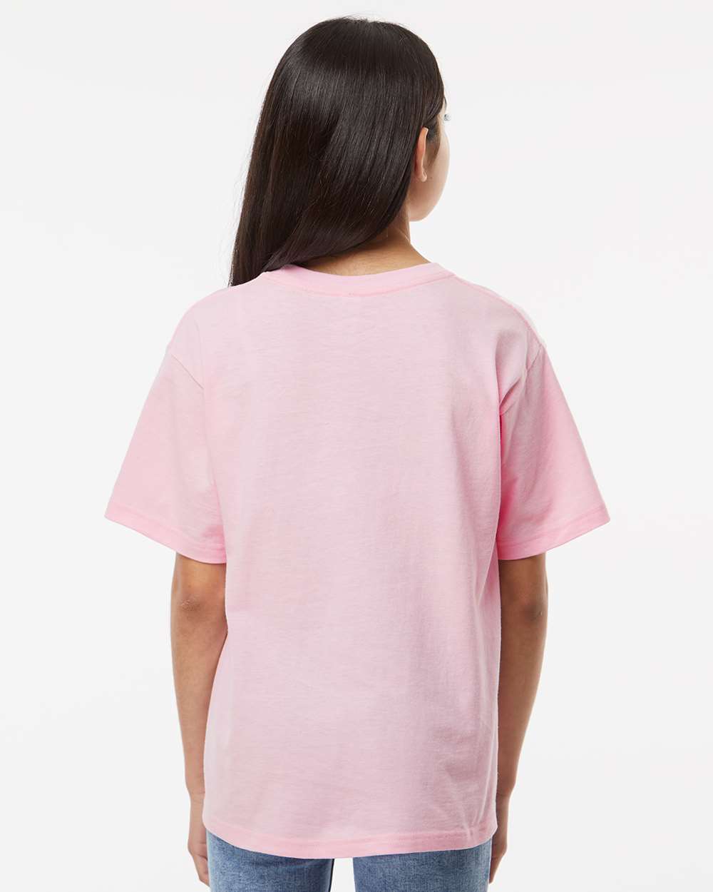 Youth Gold Soft Touch T-Shirt - OnModelBack - B01842302 - Light Pink