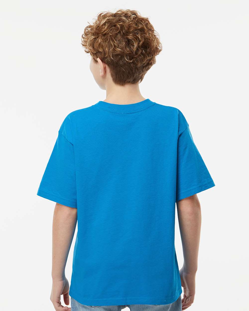 Youth Gold Soft Touch T-Shirt - OnModelBack - B01842962 - Turquoise