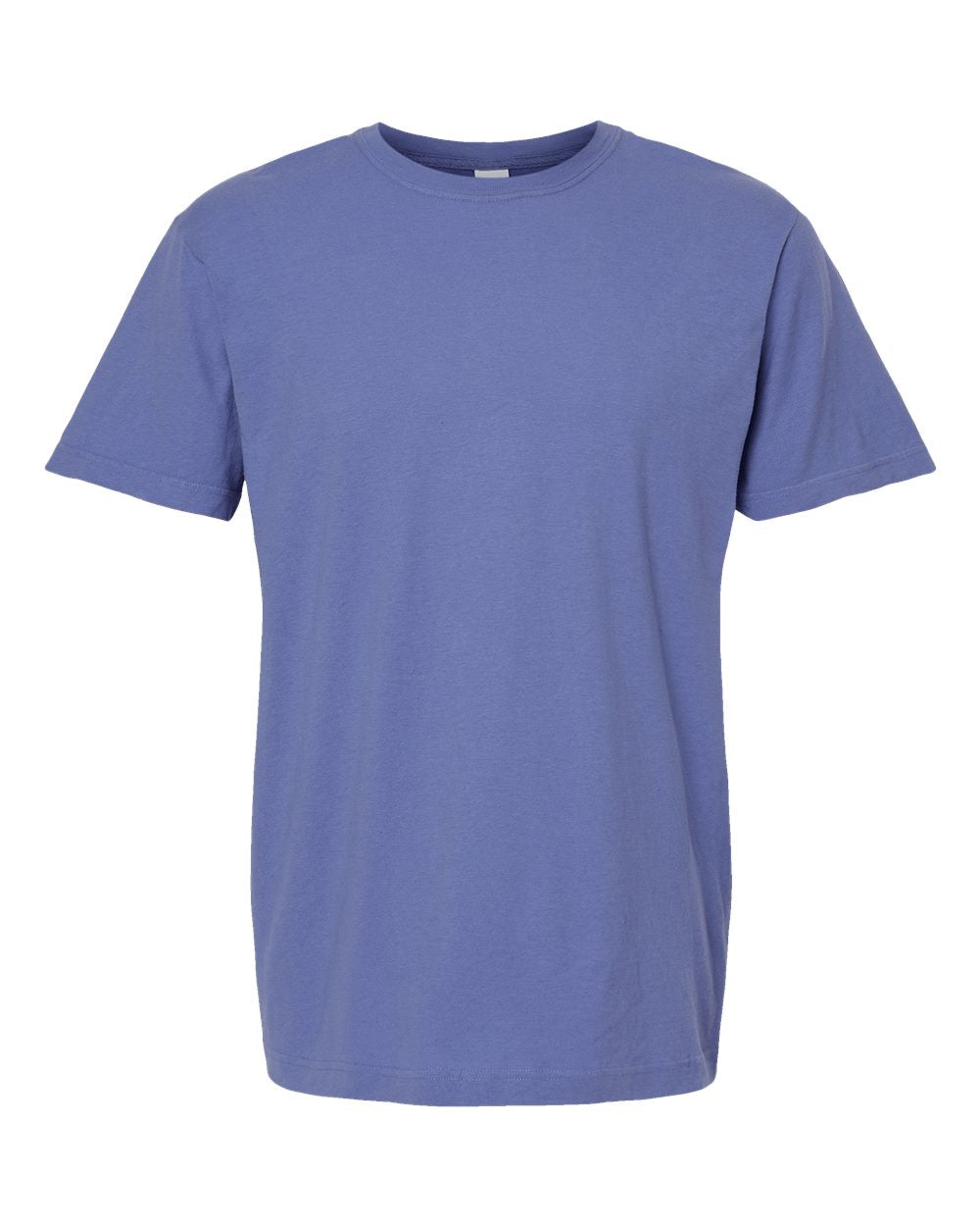 Unisex Vintage Garment-Dyed T-Shirt - Front - B03042453 - Periwinkle