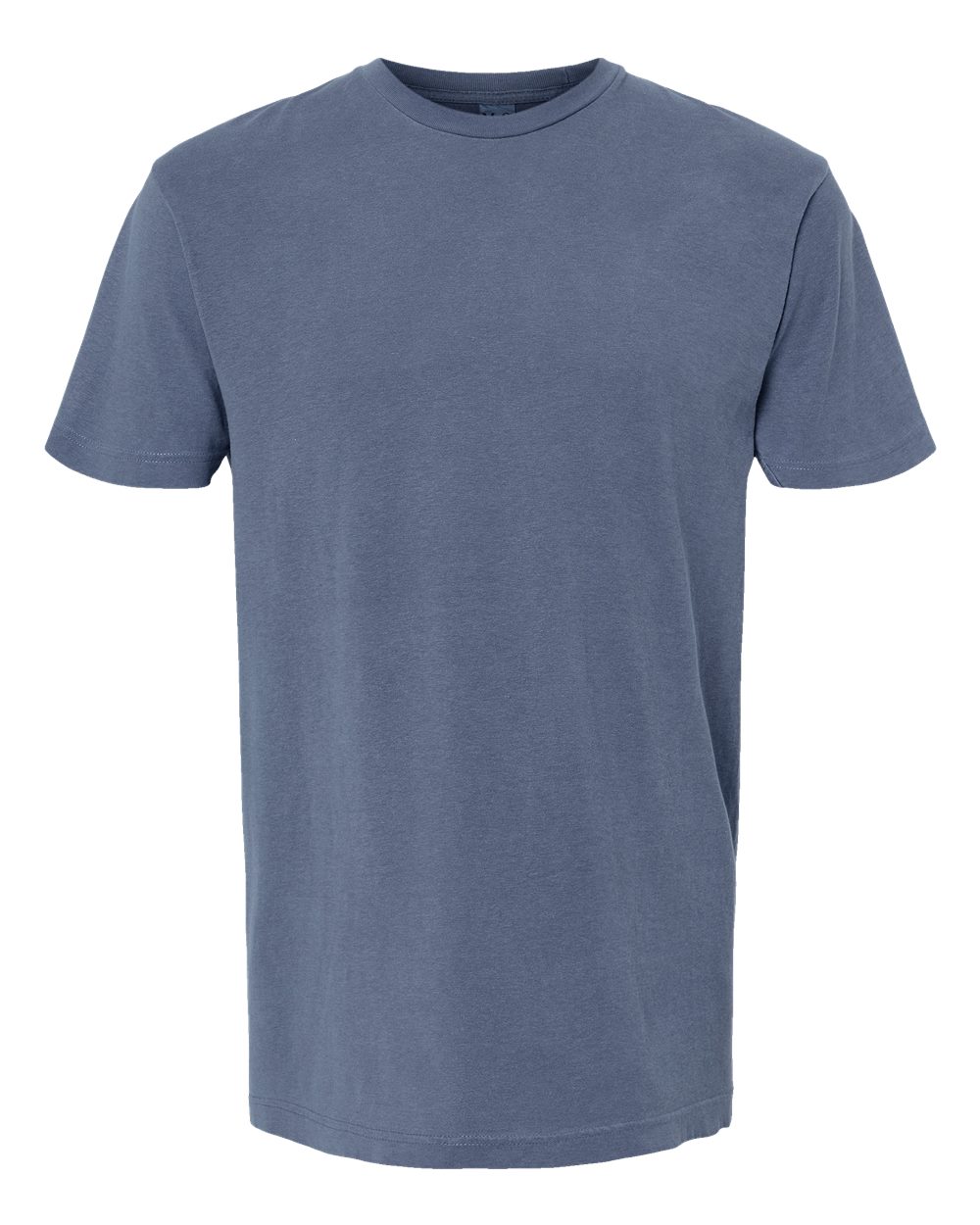 Unisex Vintage Garment-Dyed T-Shirt - Front - B03042983 - Blue Jean