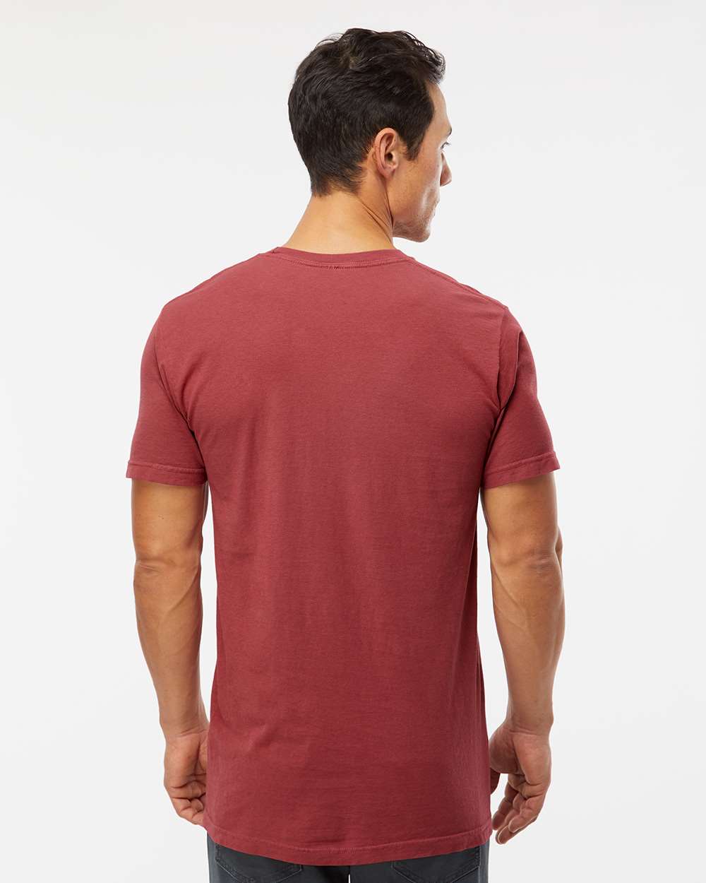 Unisex Vintage Garment-Dyed T-Shirt - OnModelBack - B03042223 - Crimson