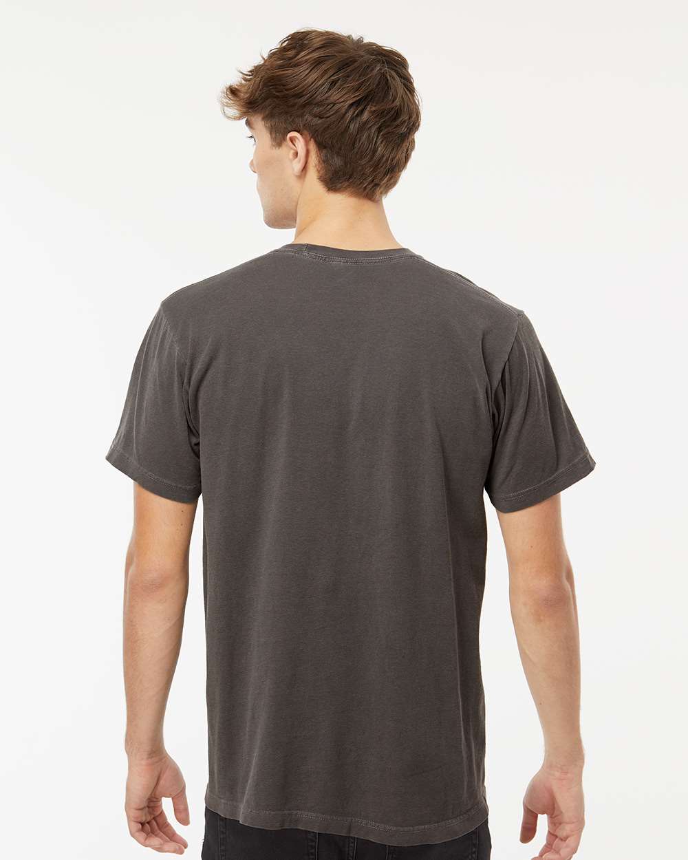 Unisex Vintage Garment-Dyed T-Shirt - OnModelBack - B03042583 - Charcoal
