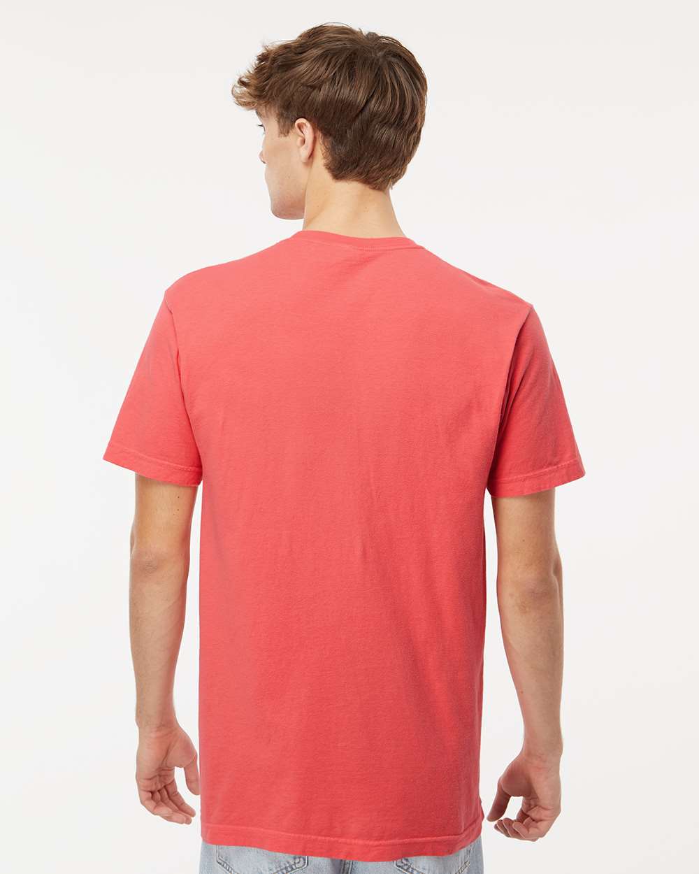 Unisex Vintage Garment-Dyed T-Shirt - OnModelBack - B03042993 - Bright Salmon