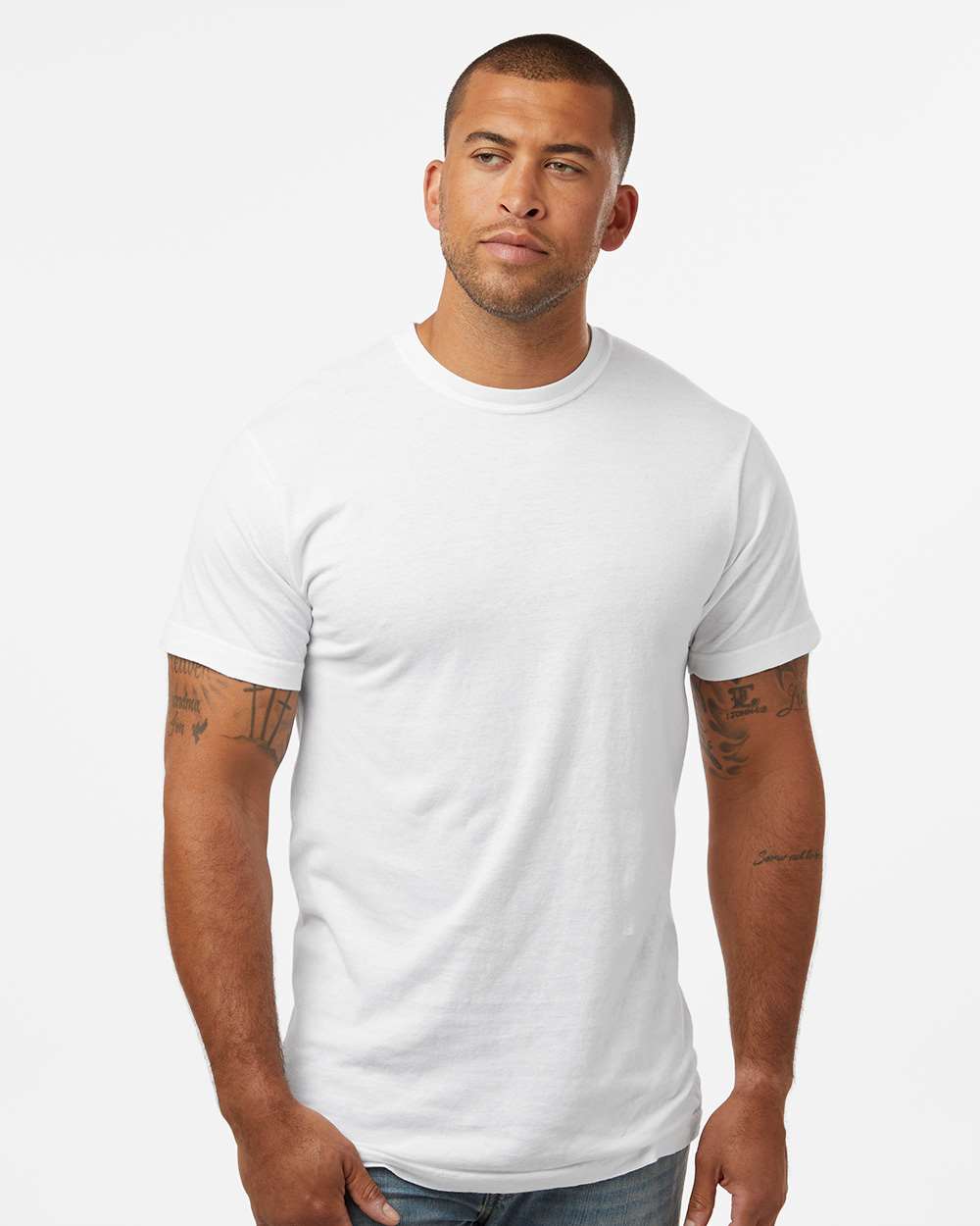 Unisex Vintage Garment-Dyed T-Shirt - OnModelFront - B03042003 - White