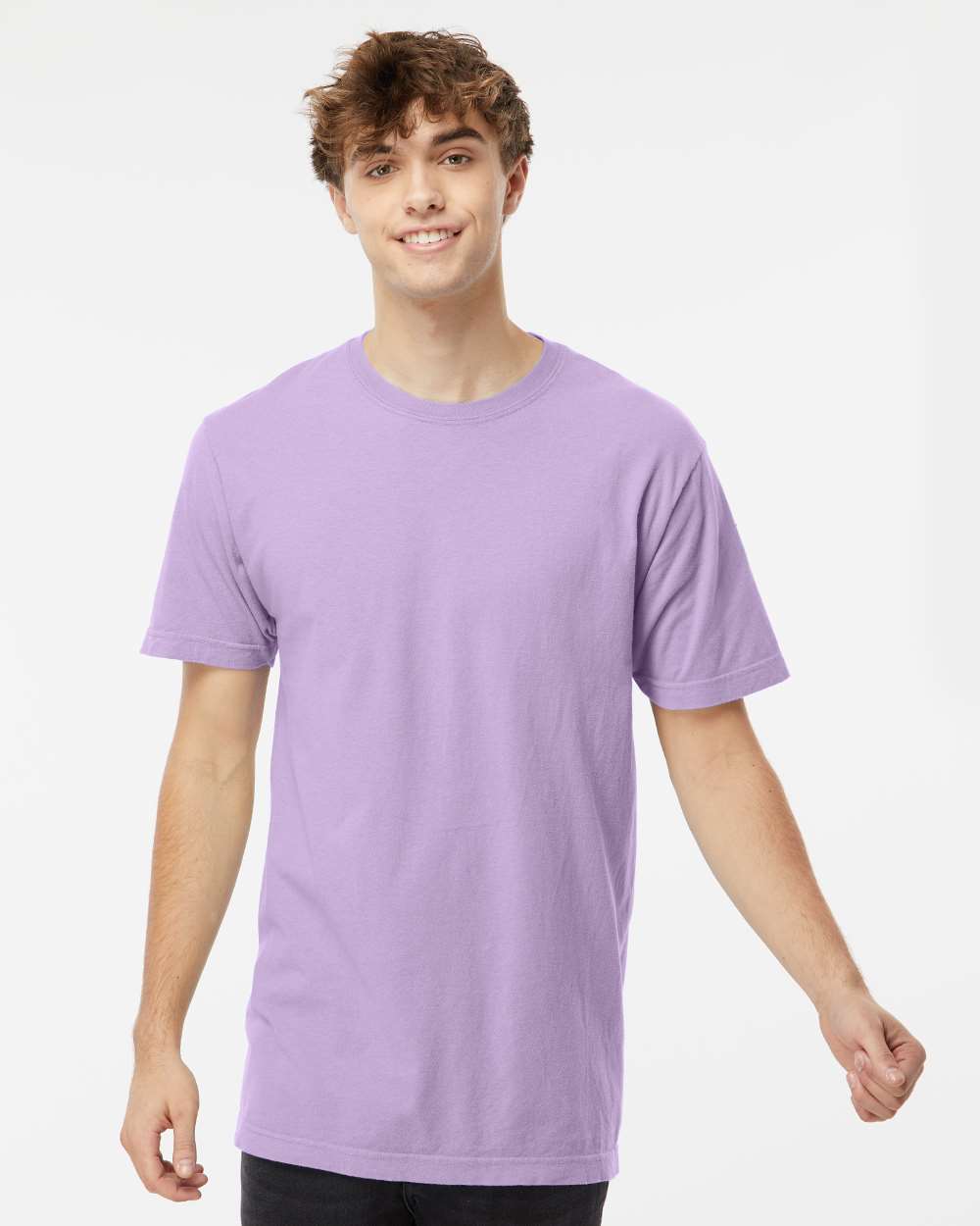 Unisex Vintage Garment-Dyed T-Shirt - OnModelFront - B03042213 - Orchid