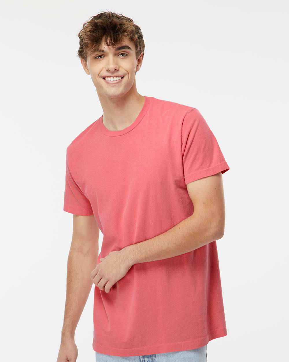 Unisex Vintage Garment-Dyed T-Shirt - OnModelFront - B03042463 - Watermelon