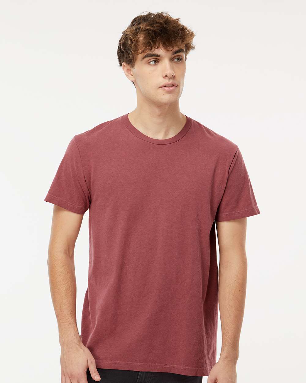 Unisex Vintage Garment-Dyed T-Shirt - OnModelFront - B03042523 - Brick