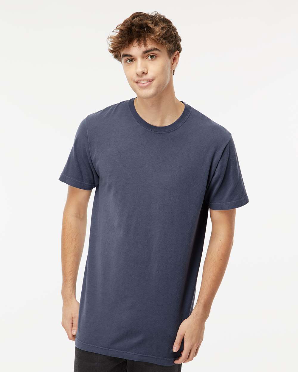 Unisex Vintage Garment-Dyed T-Shirt - OnModelFront - B03042653 - Navy