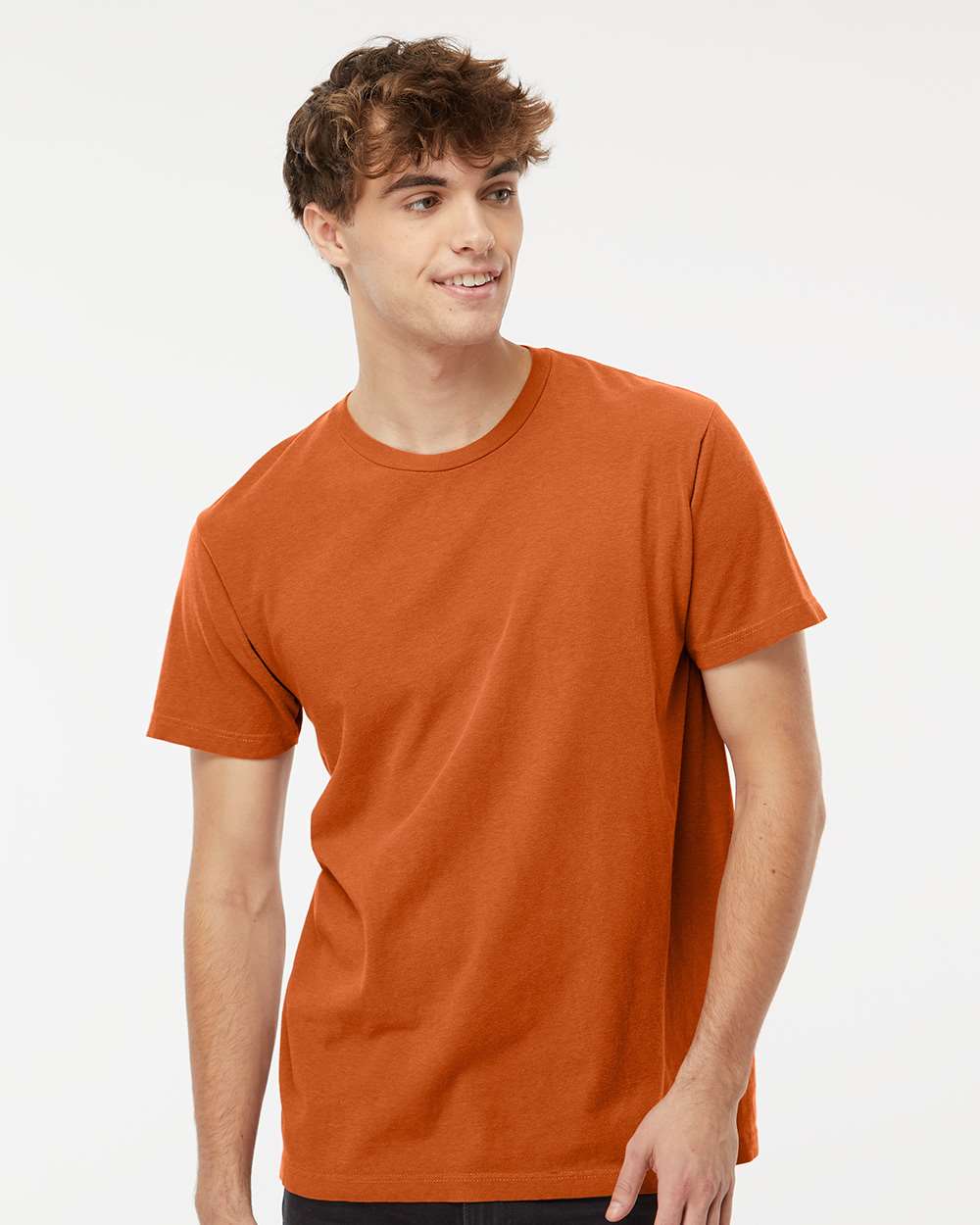 Unisex Vintage Garment-Dyed T-Shirt - OnModelFront - B03042663 - Burnt Orange