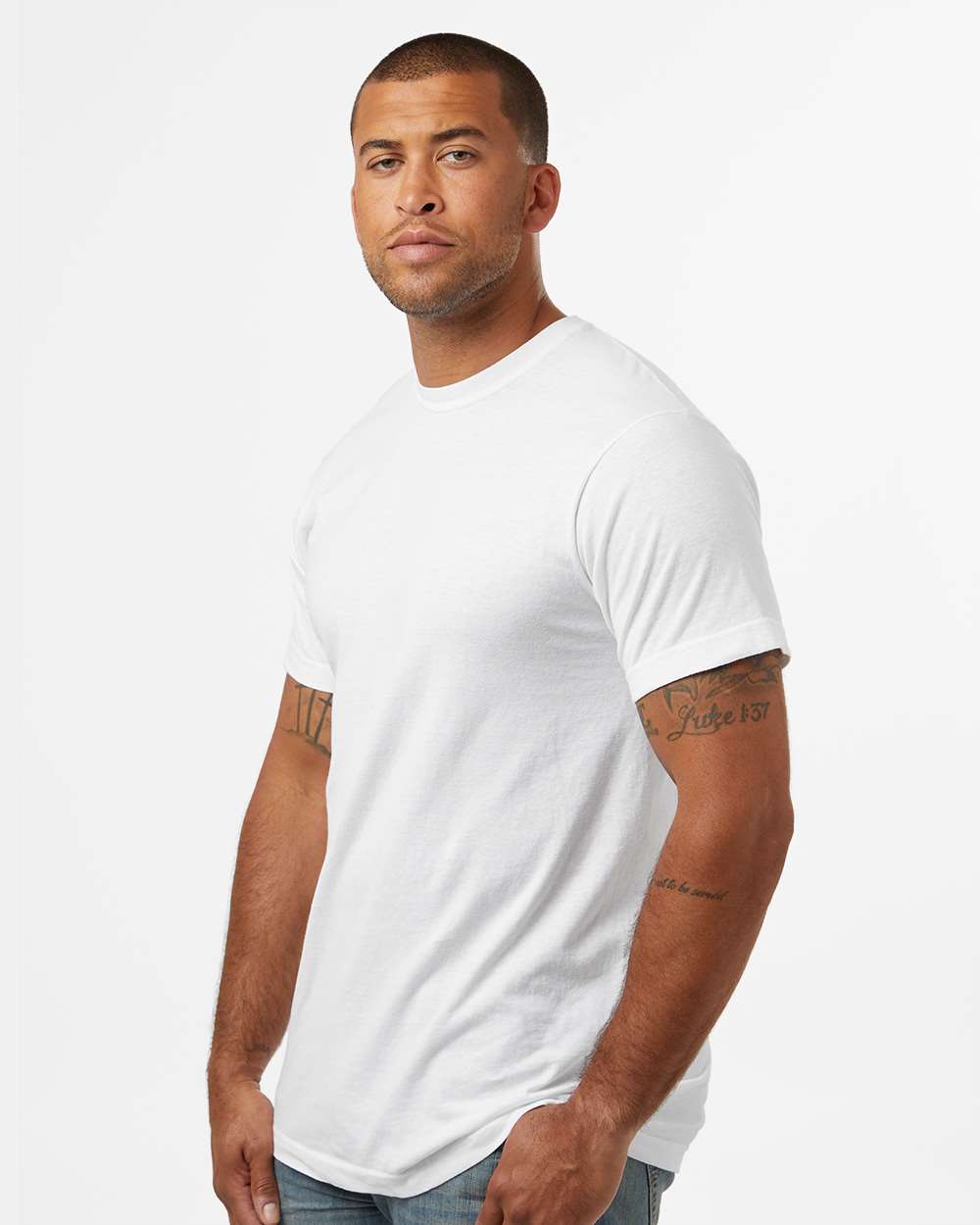 Unisex Vintage Garment-Dyed T-Shirt - OnModelSide - B03042003 - White
