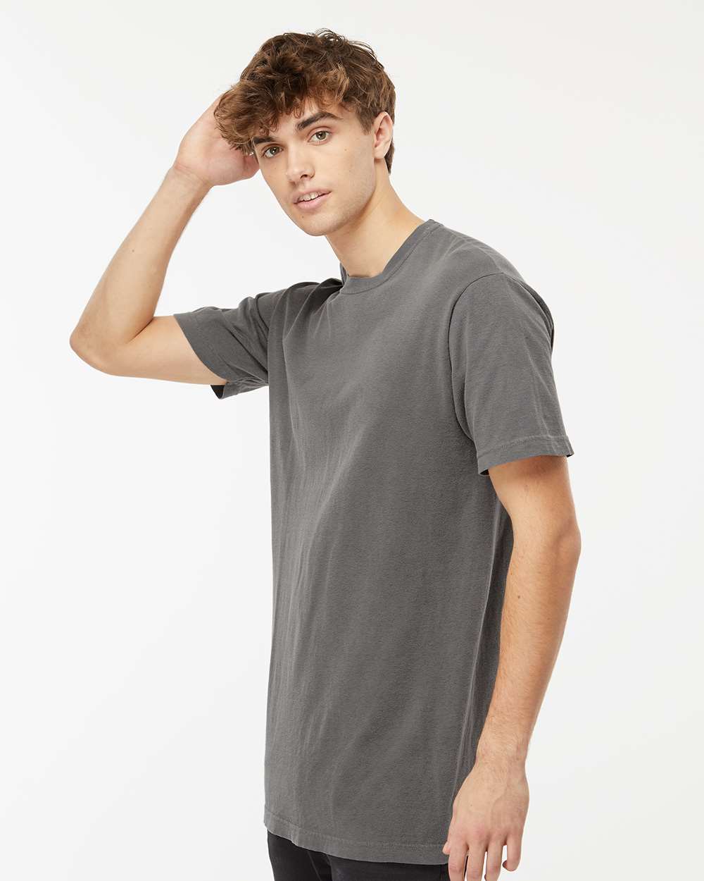 Unisex Vintage Garment-Dyed T-Shirt - OnModelSide - B03042103 - Grey