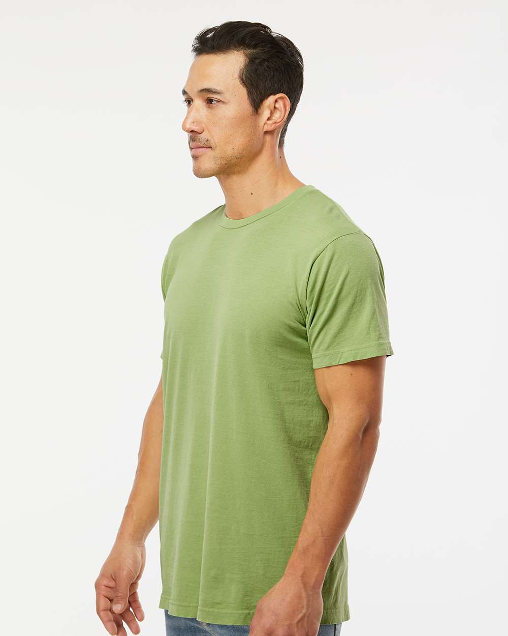 Unisex Vintage Garment-Dyed T-Shirt - OnModelSide - B03042193 - Aloe