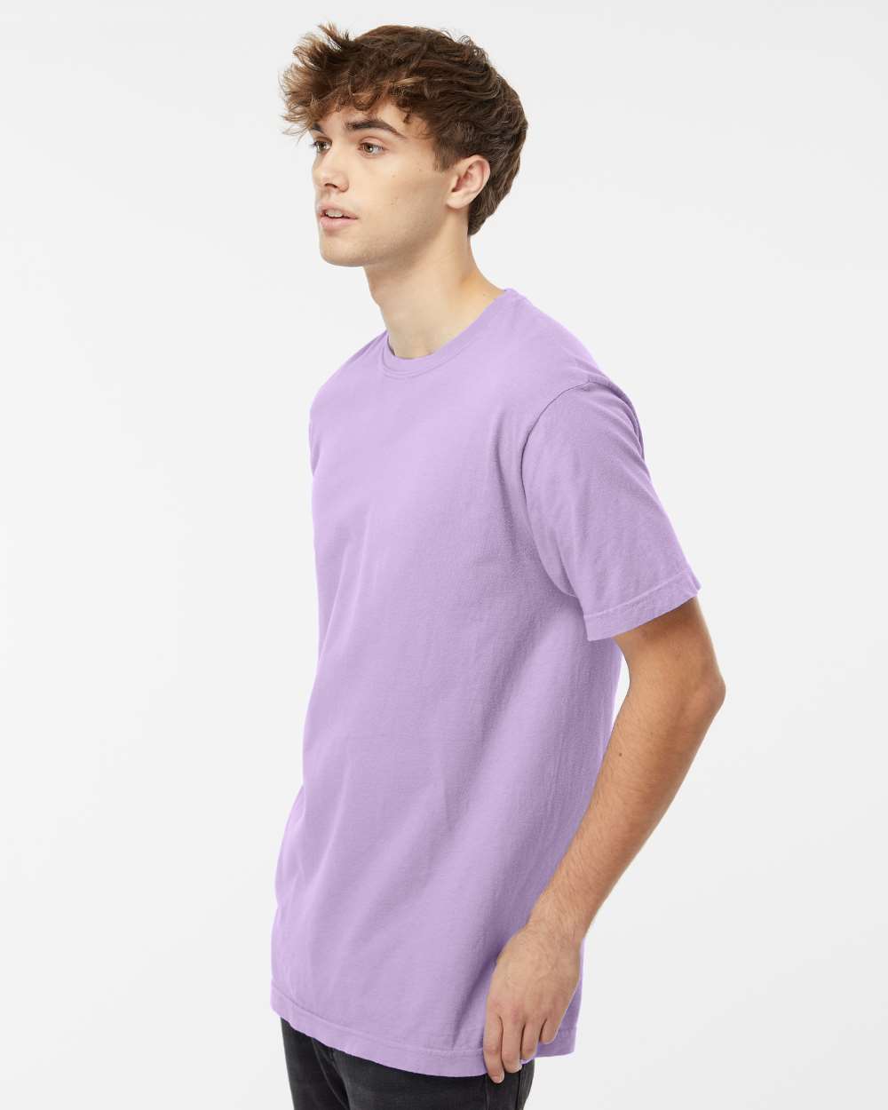 Unisex Vintage Garment-Dyed T-Shirt - OnModelSide - B03042213 - Orchid