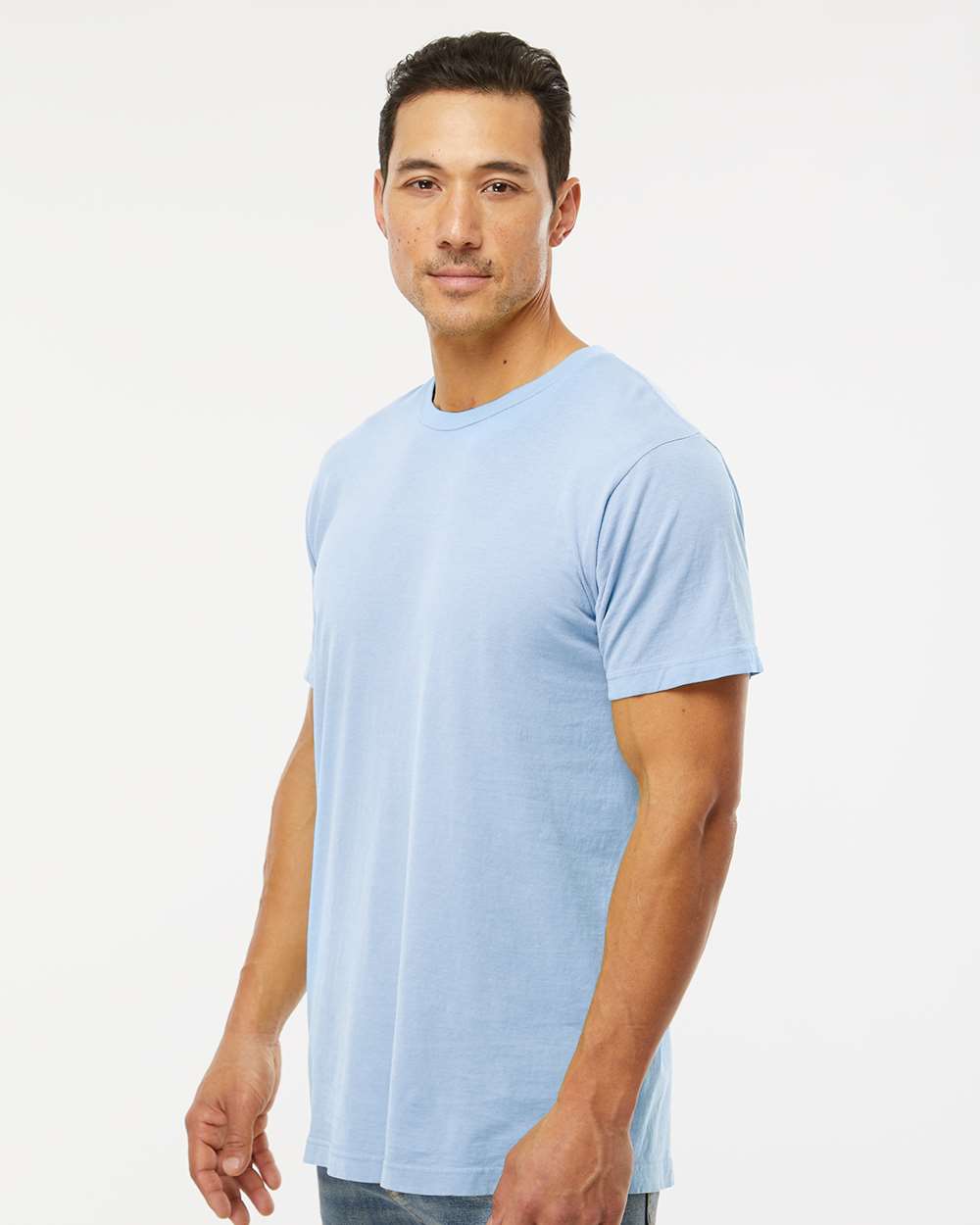 Unisex Vintage Garment-Dyed T-Shirt - OnModelSide - B03042253 - Chambray