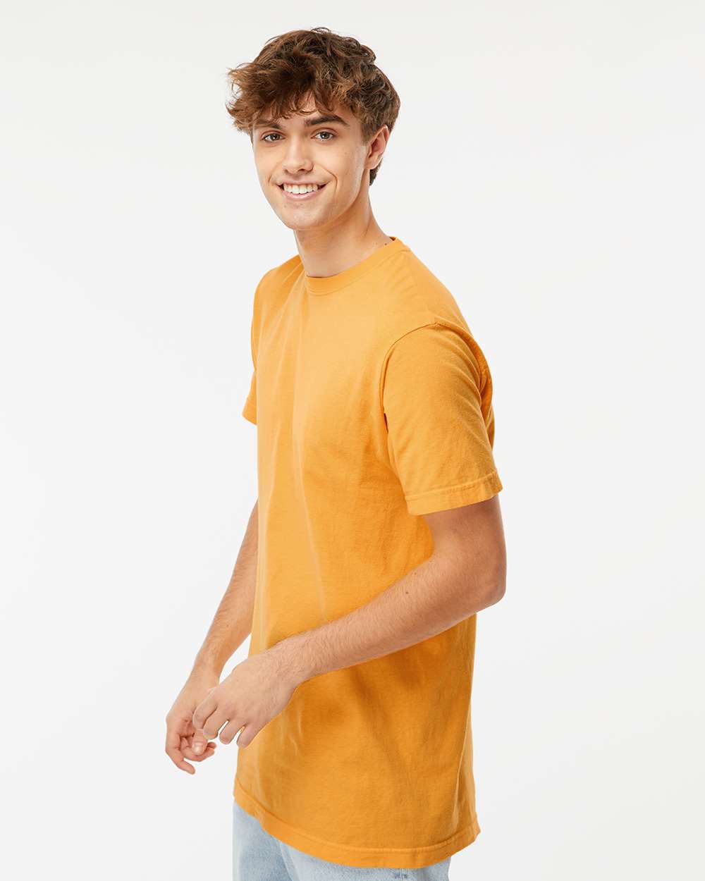 Unisex Vintage Garment-Dyed T-Shirt - OnModelSide - B03042403 - Citrus