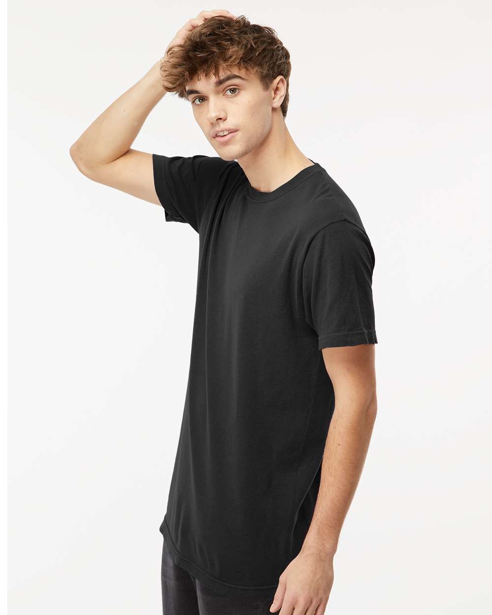Unisex Vintage Garment-Dyed T-Shirt - OnModelSide - B03042503 - Black