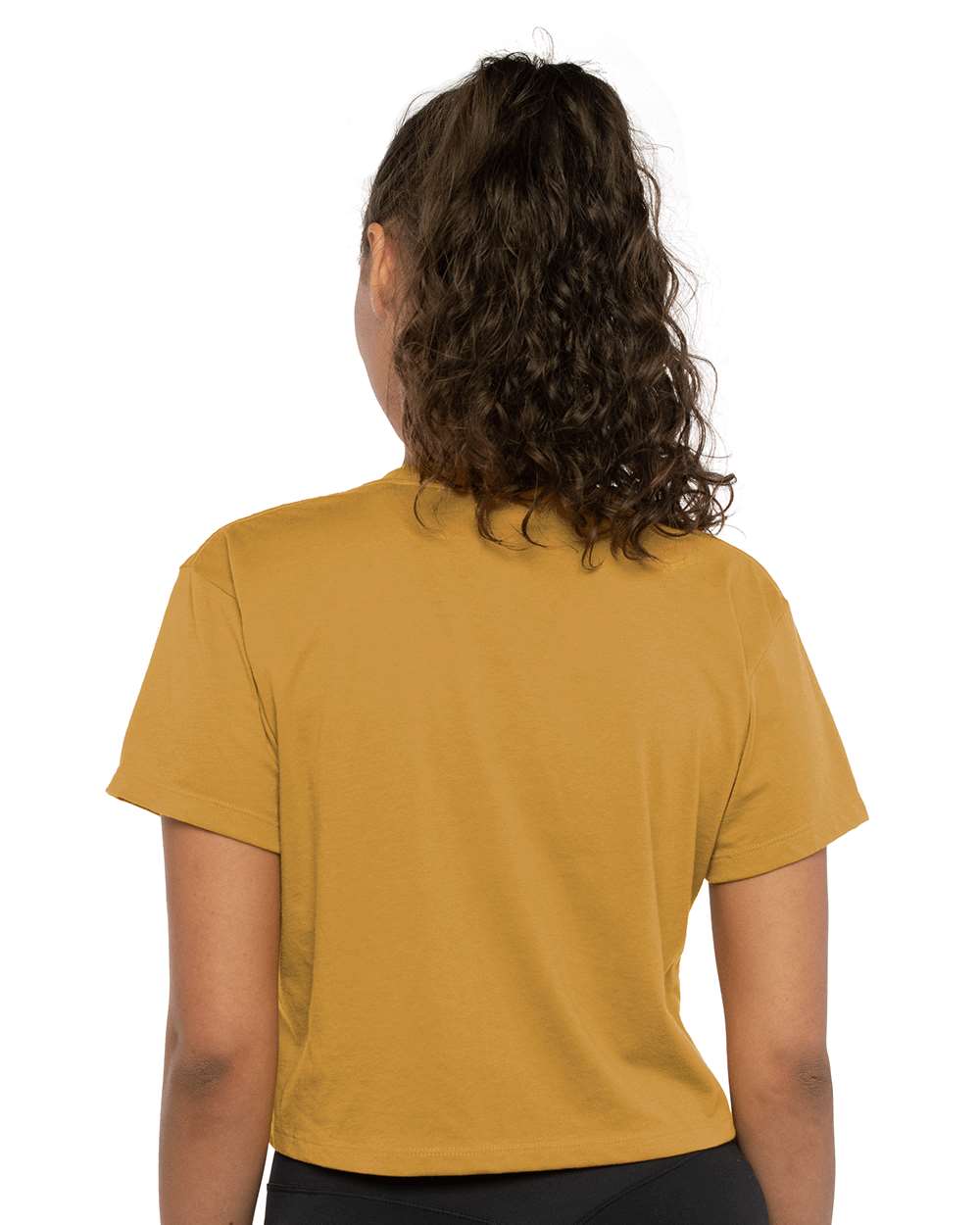 Women's Ideal Crop Top - OnModelBack - B02718282 - Antique Gold