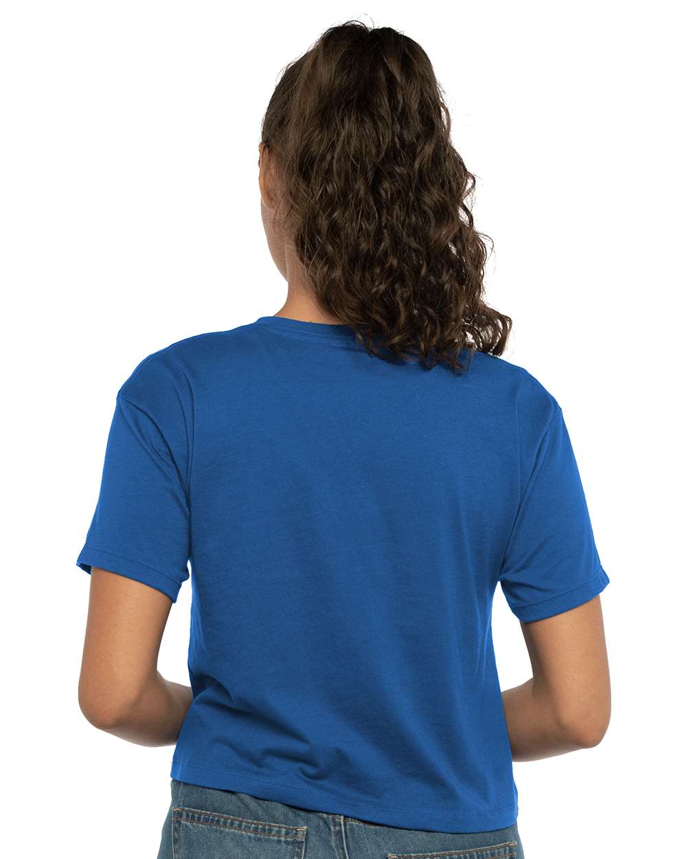 Women's Ideal Crop Top - OnModelBack - B02718752 - Royal
