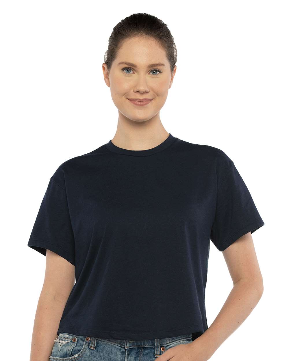 Women's Ideal Crop Top - OnModelFront - B02718652 - Midnight Navy