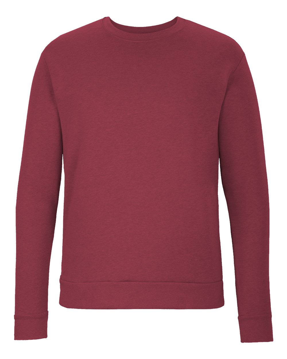 Unisex Malibu Crewneck Sweatshirt - Front - B02918532 - Heather Cardinal