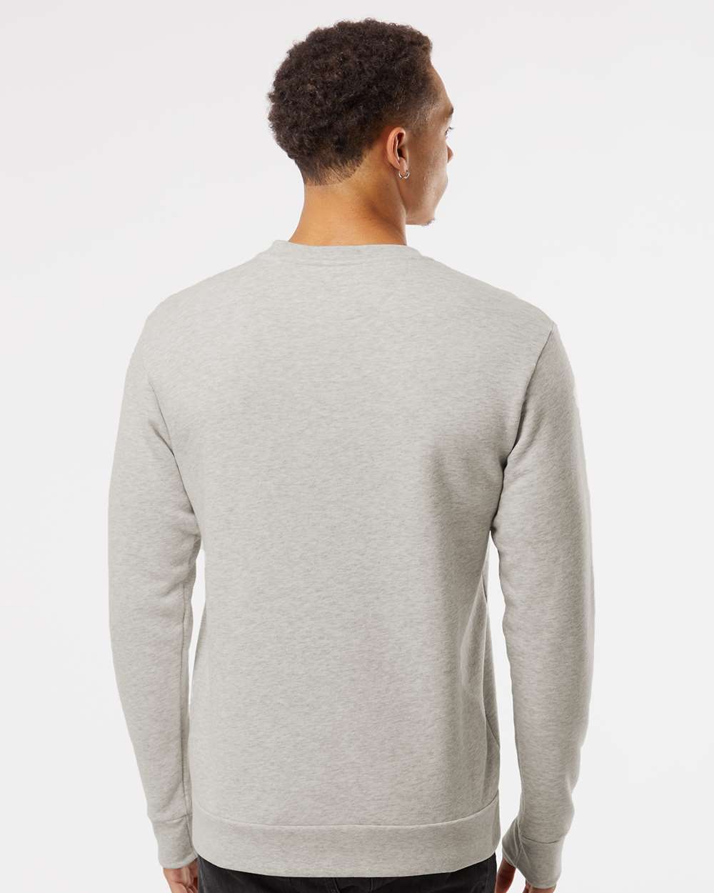 Unisex Malibu Crewneck Sweatshirt - OnModelBack - B02918242 - Oatmeal