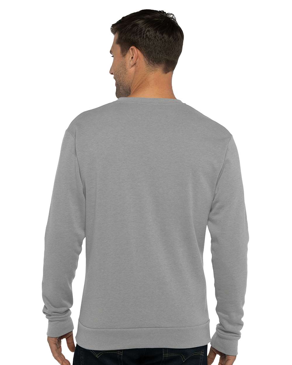 Unisex Malibu Crewneck Sweatshirt - OnModelBack - B02918582 - Heather Grey