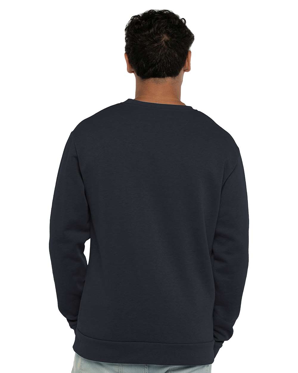 Unisex Malibu Crewneck Sweatshirt - OnModelBack - B02918652 - Heather Midnight Navy