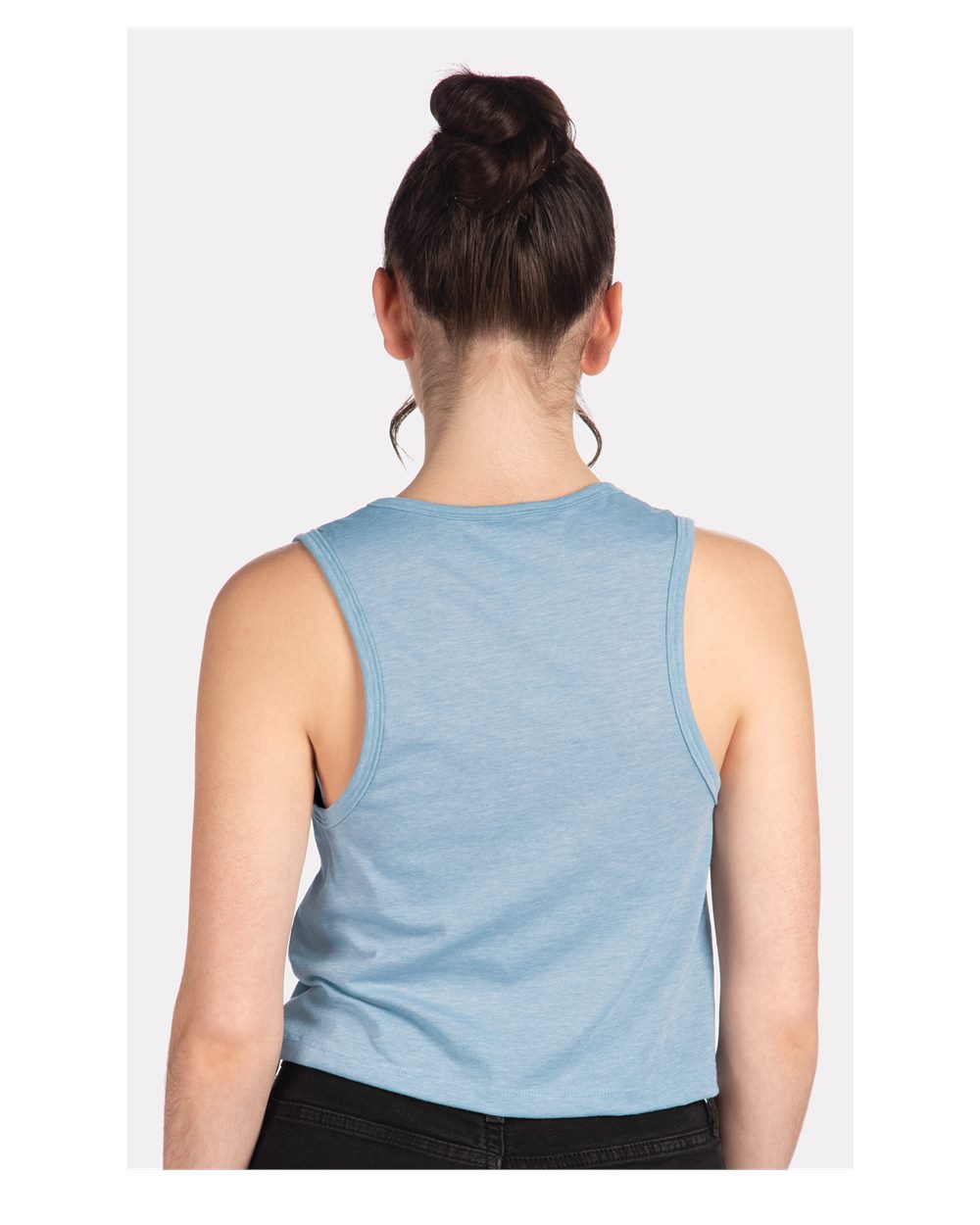 Women's Festival Crop Tank - OnModelBack - B03518252 - Stonewash Denim