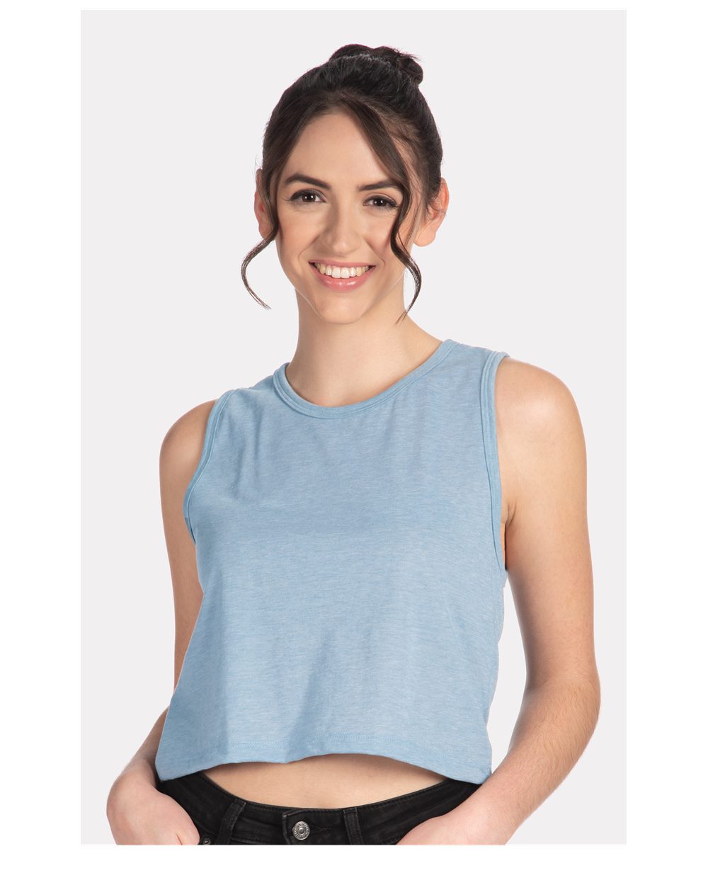 Women's Festival Crop Tank - OnModelFront - B03518252 - Stonewash Denim