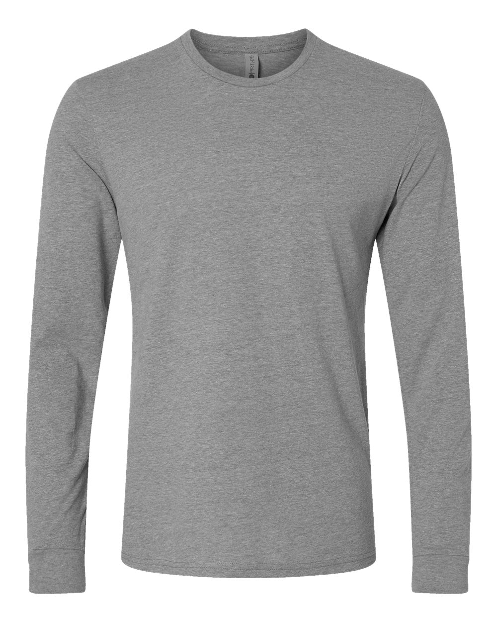 Unisex CVC Long Sleeve T-Shirt - Front - B03618592 - Dark Heather Grey