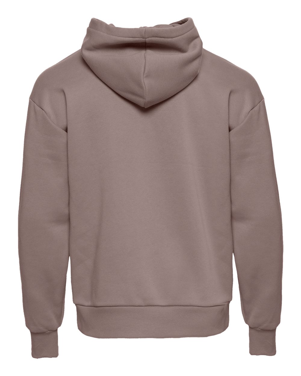 Unisex Heavyweight Fleece Hoodie Sweatshirt - Back - B22218012 - Shiitake